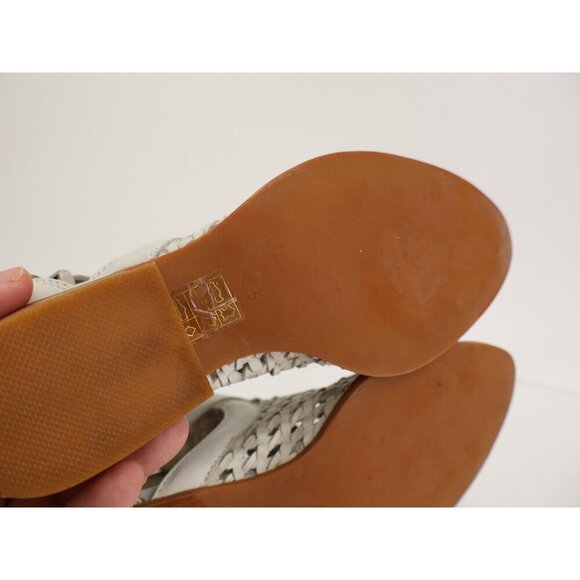 Jeffrey Campbell Womens Everly Boot Size 6.5 Ivory leather Block Heel Buckles - Picture 10 of 12